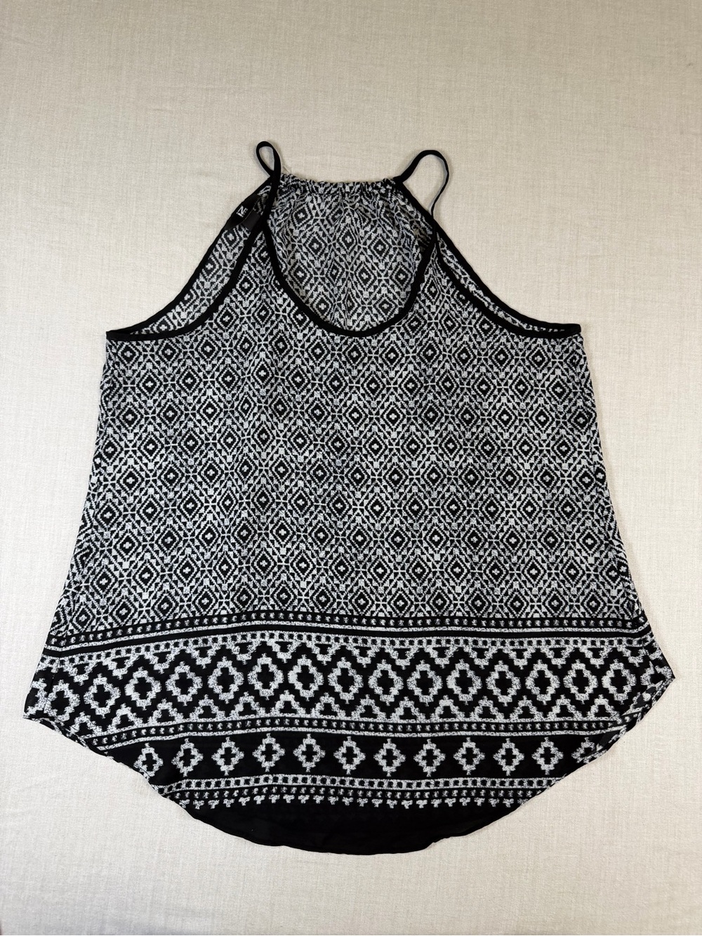 IZ Byer Geometric Tank Top Boho Chic Festival Wear Flowy Top